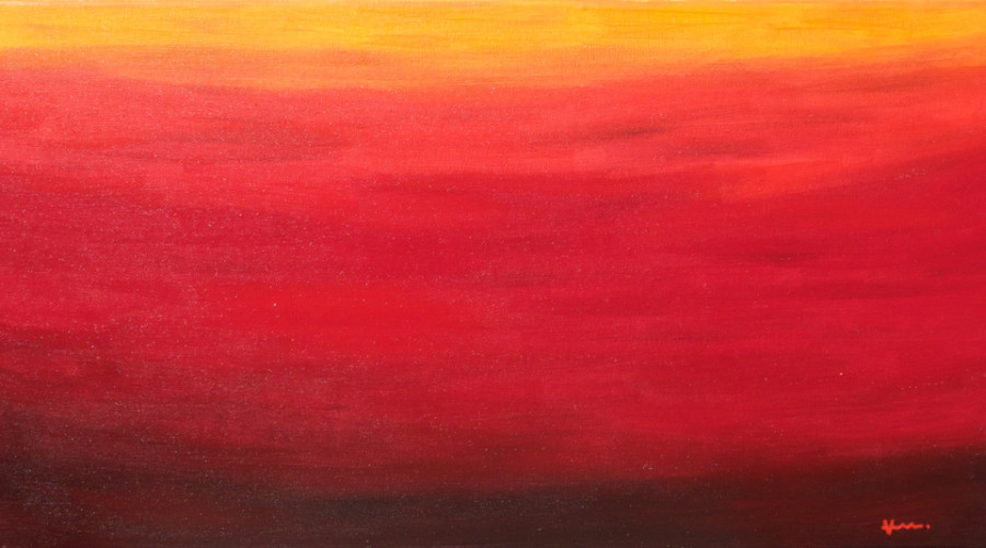 Sunset 1 - Acryl auf Leinwand (30 cm x 60 cm)