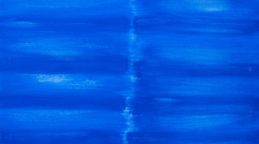Geteiltes Blau - Acryl auf Leinwand (50 cm x 70 cm)