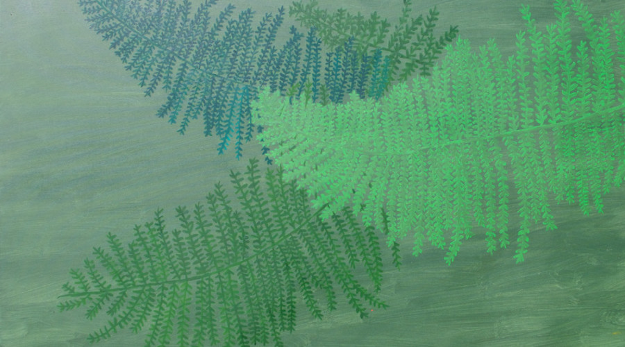 Farnwedel - Acryl auf Leinwand (80 cm x 120 cm)